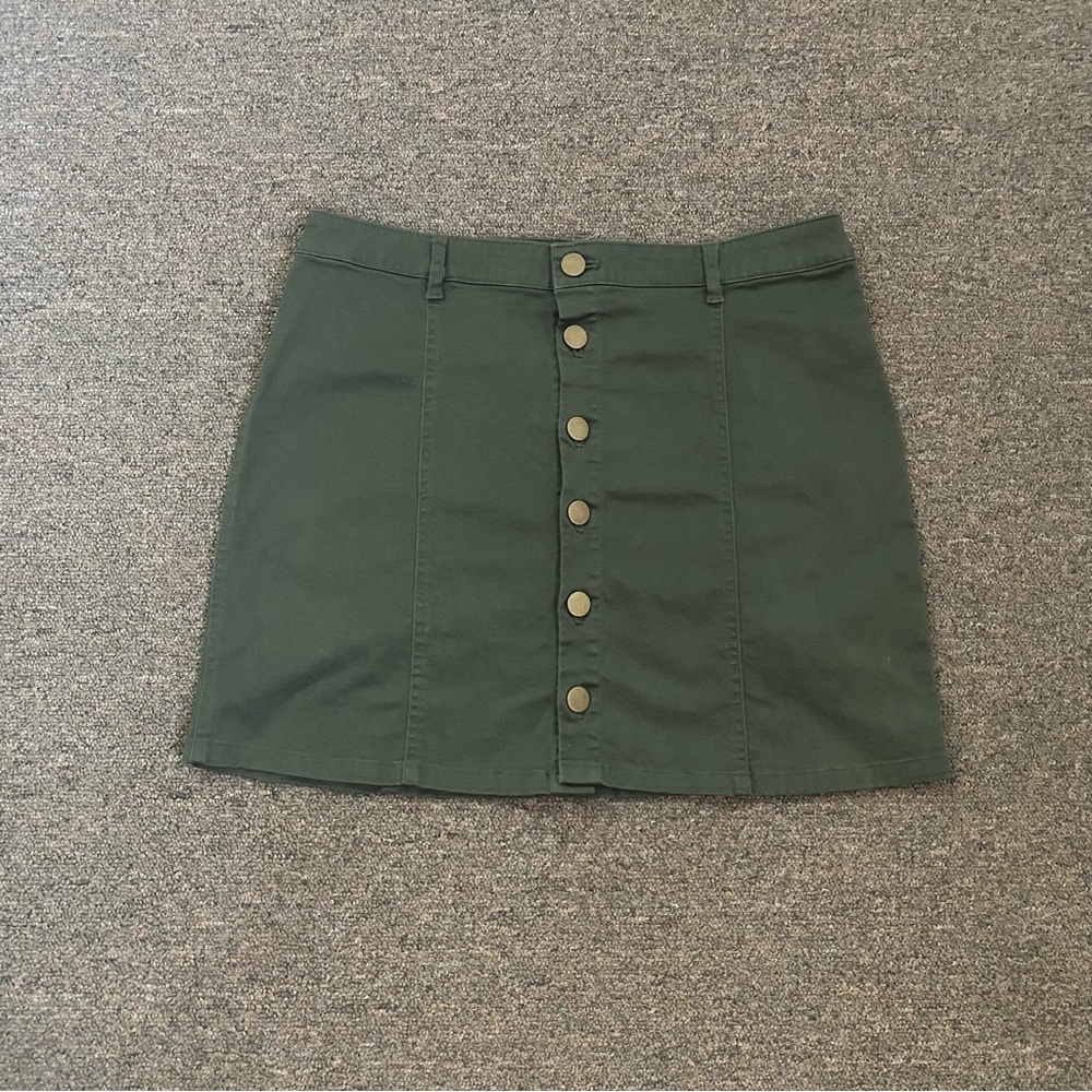 Forever 21 button up skirt - Dark Khaki, Size - Medium